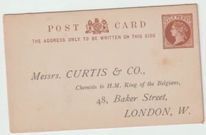 Großbritannien H&G #3 postfrisch Postkarte 1870 vorgedruckt Chemiker an König von Belgien - Bild 1 von 1