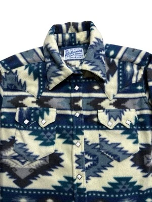 Fleece Rockmount Ranch Wear Shirt USA Aztec Western Pearl Snap Jacket Medium - Image 1 of 4