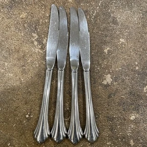 4 Dinner Butter Knife Knives BANCROFT Oneida Glossy Stainless Steel Flatware - Picture 1 of 7