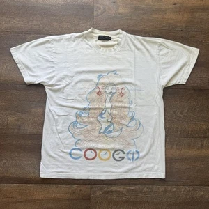 Vintage Y2K Mens White Coogi Mermaid Multicolored Street Hip Hop 2000's Tee - Afbeelding 1 van 7