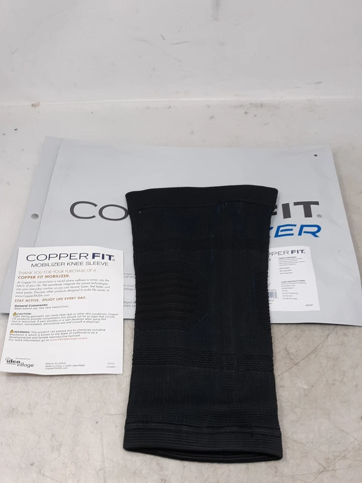 铜版美孚护膝黑色 S/M 压缩远红外 — 第 1/4 张图片