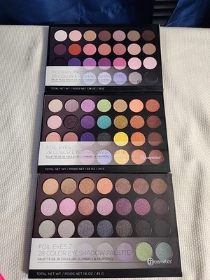 3 - BH Cosmetics Foil Eyes 2 Eyeshadow Palette 28 Colors Pigmented Jewel Mattes - Image 1 of 4