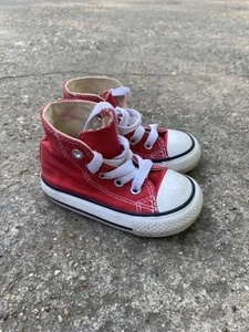 Converse Chuck Taylor Infant 4 Kids High Tops Comfort Baby Sneakers - Picture 1 of 5