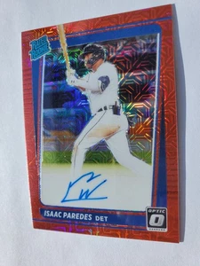 Isaac Paredes #/99 Auto Red Mojo 2021 Donruss Optic Rated Rookie Blue Auto - Bild 1 von 4