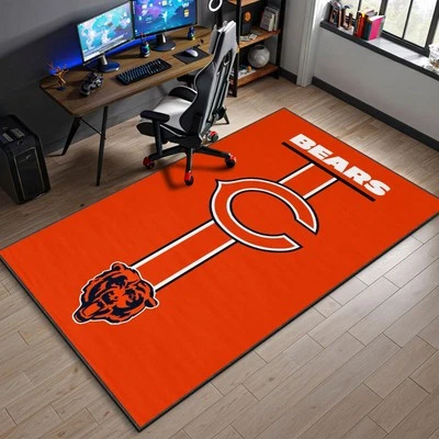 Alfombra Chicago Bears - Alfombra audaz de la NFL para configuración de jugador o sala de fanáticos deportivos Foto 1 de 4