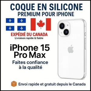 Coque arrière pour Apple Iphone 15 Pro Max en silicone transparent TPU Neuf - Photo 1 sur 5