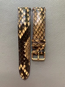 Genuine Snake Skin Leather watch strap band Size 10..17 18 19 20 21 22 23 2426mm - Picture 1 of 12