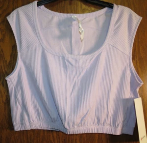 NEW! Lululemon 12 LA Cap Sleeve Crop Tee Lavender Dew Cotton Lyocell BNWT! - Picture 1 of 10