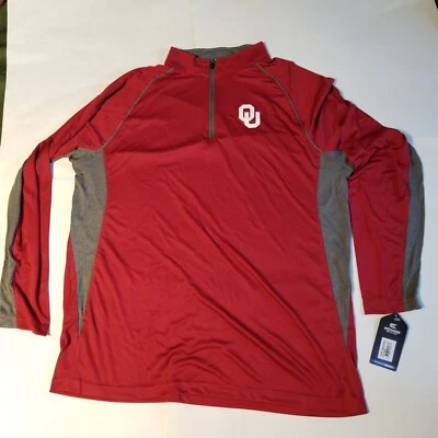 Colosseum Men's Oklahoma Sooners OU Quarter-Zip Thin Light Jacket Red XL XLarge - Изображение 1 из 4