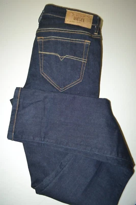NWT Diesel Women Skinzee Super Slim Skinny Blue Denim Jeans Sz 28x32 - Image 1 of 4