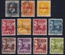 Samoa fine used KGV stamps.