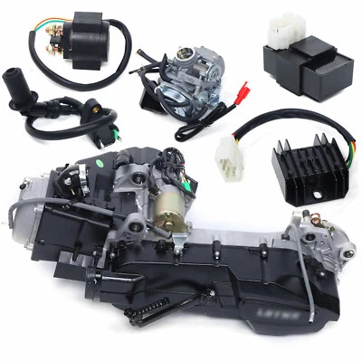 For 150CC 4-Stroke Complete Engine GY6 Scooter ATV Motor CVT Long Case - Image 1 of 4