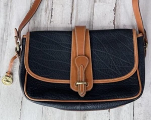 Dooney & Bourke Vtg Equestrian Black All Weather Leather Crossbody Bag USA Made - Bild 1 von 16