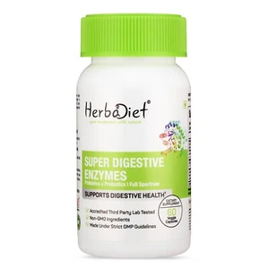 Super Digestive Enzymes w Prebiotics/Probiotics Gut Health Bloating Relief Caps - Picture 1 of 4