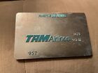 Vintage. Tam Airlines Validation Card Ticket Metal Plate