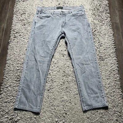 John Varvatos Jeans Mens 36x27 Gray Bowery Slim Straight Denim Pants Casual - Image 1 of 4