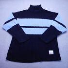 VTG Southpole Sweater Mens Large Blue Mock Neck Acrylic Chenille Y2K Hip Hop