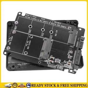 Combo M.2 NGFF B-key & MSATA SSD To SATA 3.0 SSD Cases Black Adapters Cards . - Afbeelding 1 van 12