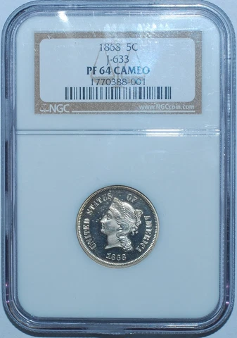 1868 NGC PR64CAM Cameo Judd-633 J-633 R.4 Coronet Liberty Head Pattern Nickel Cover