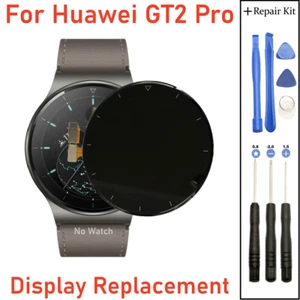Do Huawei Watch GT 2 Pro VID-B19 GPS LCD AMOLED Wyświetlacz Ekran Części naprawcze NOWY - Zdjęcie 1 z 3