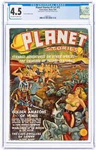 Planet Stories #1 Winter 1939 Fiction House CGC VG+ 4.5 Golden Amazons of Venus - Picture 1 of 2