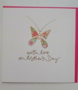 With love on Mother's Day butterfly glitter jewels