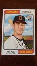 2023 Topps Heritage NOLAN JONES Guardians rc OVERSIZED 1974 Box Topper SP