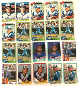 1979 + BOB HORNER TOPPS *(ROOKIE) +/ FLEER / DONRUSS BASEBALL CARDS*LOT OF*(20)*