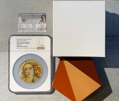 NGC PF69 Palau 2017 Birth Of Venus 3oz Silver Coin (Micromosaic Passion) - Image 1 of 4