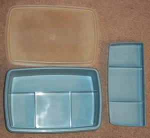 TUPPERWARE VINTAGE DIVISO STOW-N-GO CONSERVAZIONE / ORGANIZZAZIONE CONTENITORE DENARO, #767 - Foto 1 di 4