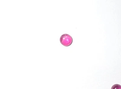 Transparent Star Ruby Round 4x4 mm Cabochon 6 Rayed Lab-created Stone 1 pc Lot - Image 1 of 4