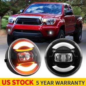 2x Luces antiniebla LED delanteras luces de parachoques señal de giro DRL para Toyota Tacoma 2005-2011 - Imagen 1 de 16
