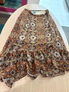 H.I.P. Happening In The Present Maxi Skirt Small Pull On Lined Geometric Boho - Picture 1 of 3