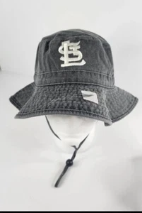 St. Louis Cardina Bucket Hat Boonie Cotton Fishing Bucket Hat Gray Size M - Picture 1 of 6