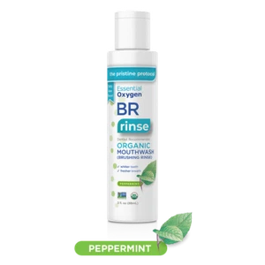 Essential Oxygen Brushing Rinse Organic Mouthwash Peppermint 3 fl oz Pack of 6 - Picture 1 of 3