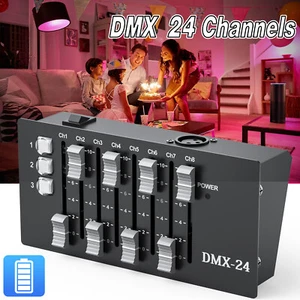 DMX 512 Controller 24 Channel Stage Lighting Console for Party DJ Disco Lights - Picture 1 of 11