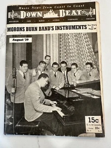 Downbeat Magazine August 1939 Volume 6 Number 8 Rare Nice Copy - Picture 1 of 12