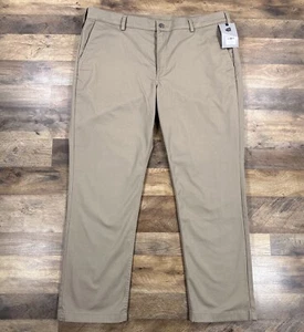 Duluth Trading Pants Mens 44x32 Beige Khaki 40 Grit Straight Leg Chino NEW - Picture 1 of 16