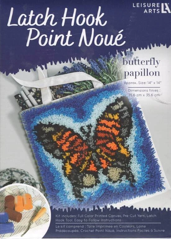 ¡¡¡NUEVO EN PAQUETE!!! KIT GANCHO PESTILLO ARTES OCIO MARIPOSA TAMAÑO 14" X 14" Foto 1 de 1