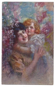 Donna con bambino. Illustratori - 1918 - Picture 1 of 2