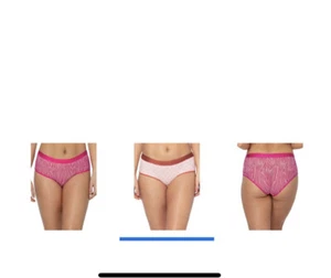 NWT 3 Pairs No Boundaries Banded Hipster Panties Size XXXL(21)Designs Mesh - Picture 1 of 7