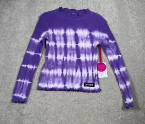 Justice Girls Size S (7/8) Purple Long Sleeve Tye Dye Shirt - Picture 1 of 8