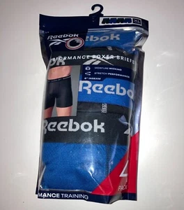 Paquete de 4 calzoncillos boxer Reebok Performance elásticos 4pk L XL azul rojo absorbente - Imagen 1 de 10