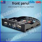- PC Case 9Pin to 2 USB2.0 Floppy HUB HD Audio 3.5mm Front Panel Rack (Black)