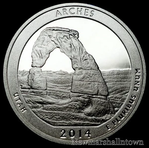 2014 S Arches National Park Utah ~ Mint Clad Proof U.S. Münze aus Original Set - Bild 1 von 2