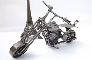 Metall-Motorradmodell Modell Motorrad Handgefertigt 15x7x7cm Neu  - Picture 1 of 2