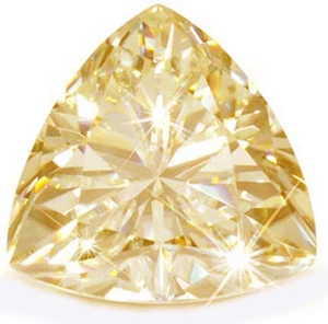 0.96 Ct 6*6 Mm Vvs1 Golden Color Trillion Real Loose Moissanite Stone For Rings - Picture 1 of 1