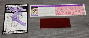 Transformers Instruction Booklet & Tech Specs DECEPTICON TERRORCON HUN-GURRR - Picture 1 of 3