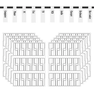 JIQEZNL White Cable Labels 300 Premium Wire Label Tags for Electronics Printa... - Picture 1 of 7