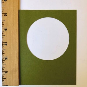10 Cardstock Card Overlays 5.25” x 4” w/3” Circle Opening for A2 Cards - NEW - Picture 1 of 2